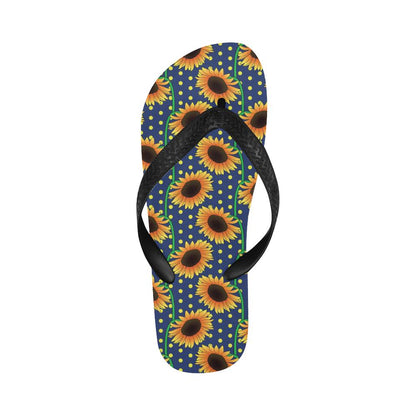 Sunflower Pattern Print Design SF03 Flip Flops-JorJune