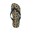 Sunflower Pattern Print Design SF03 Flip Flops-JorJune