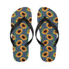 Sunflower Pattern Print Design SF03 Flip Flops-JorJune