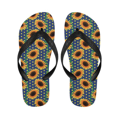 Sunflower Pattern Print Design SF03 Flip Flops-JorJune