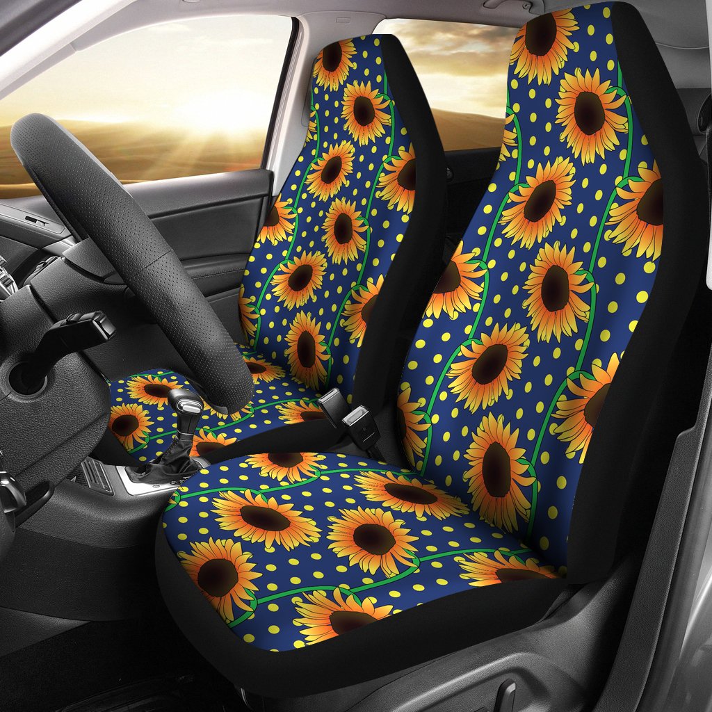 Sunflower Pattern Print Design SF03 Universal Fit Car Seat Covers-JorJune