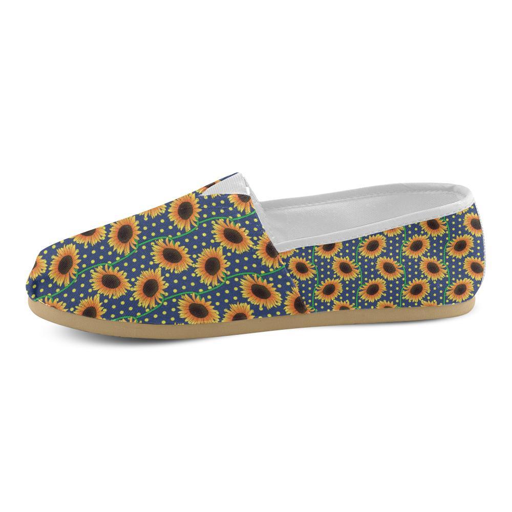Sunflower Pattern Print Design SF03 Women Casual Shoes-JorJune.com