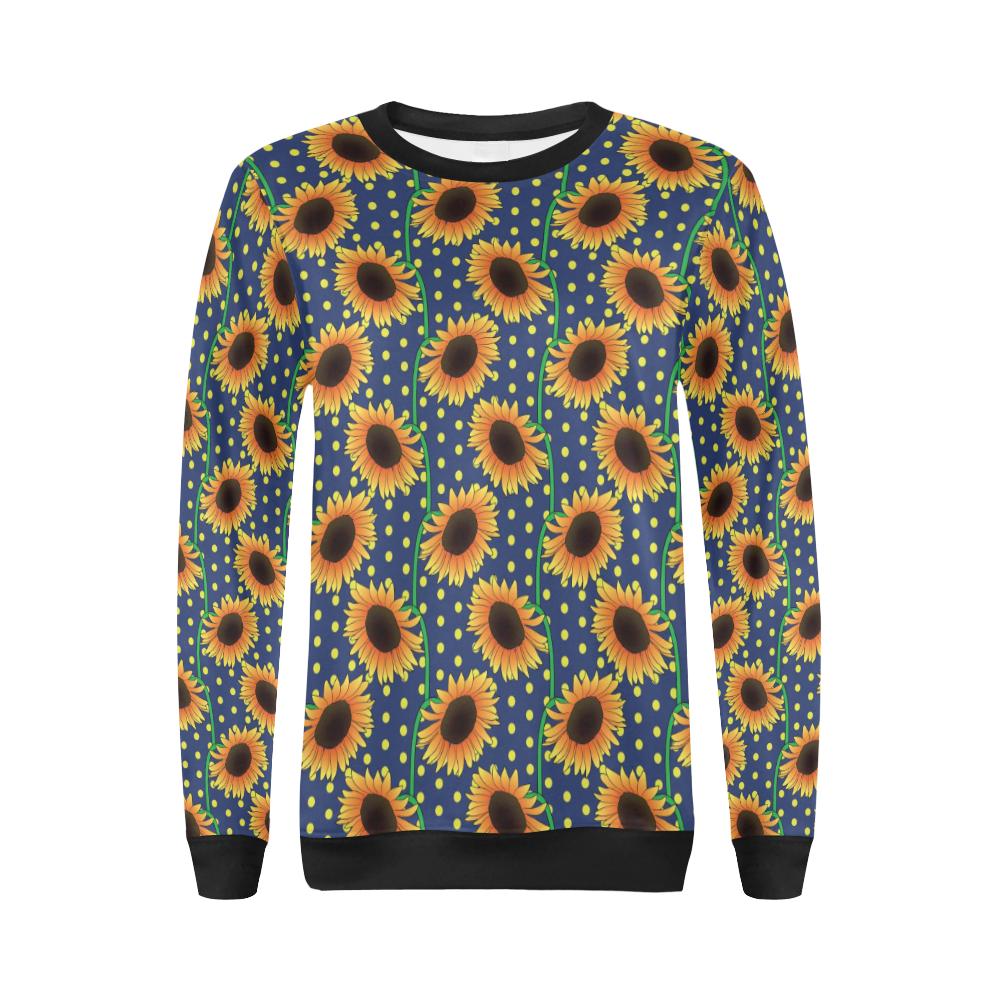 Sunflower Pattern Print Design SF03 Women Long Sleeve Sweatshirt-JorJune