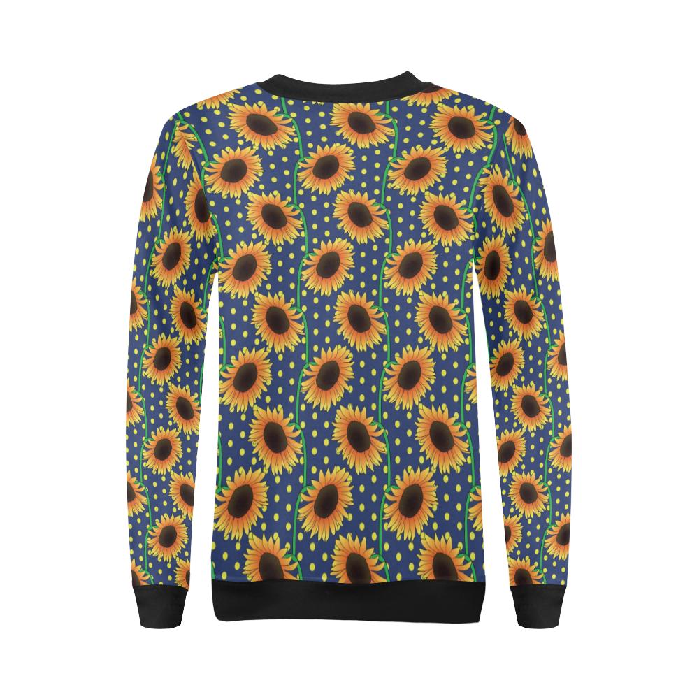 Sunflower Pattern Print Design SF03 Women Long Sleeve Sweatshirt-JorJune