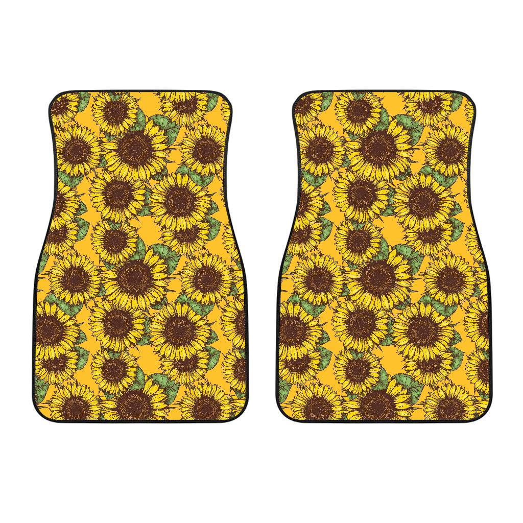 Sunflower Pattern Print Design SF04 Car Floor Mats-JORJUNE.COM
