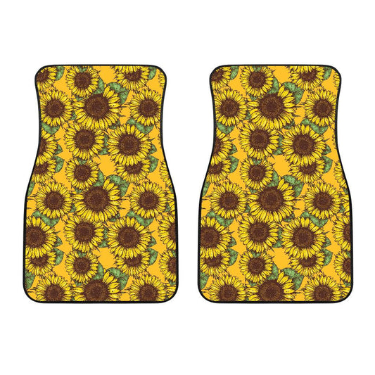 Sunflower Pattern Print Design SF04 Car Floor Mats-JORJUNE.COM