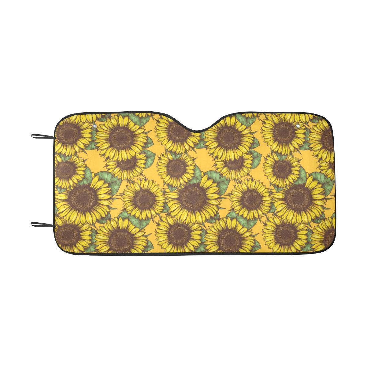 Sunflower Pattern Print Design SF04 Car Sun Shade-JorJune