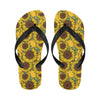 Sunflower Pattern Print Design SF04 Flip Flops-JorJune