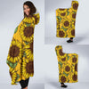 Sunflower Pattern Print Design SF04 Hooded Blanket-JORJUNE.COM