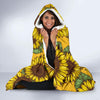 Sunflower Pattern Print Design SF04 Hooded Blanket-JORJUNE.COM