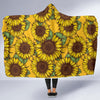 Sunflower Pattern Print Design SF04 Hooded Blanket-JORJUNE.COM