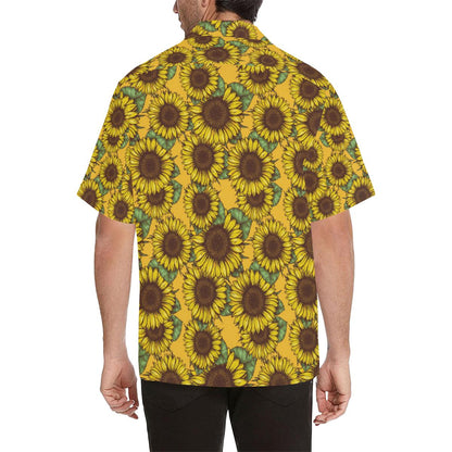 Sunflower Pattern Print Design SF04 Men Hawaiian Shirt-JorJune