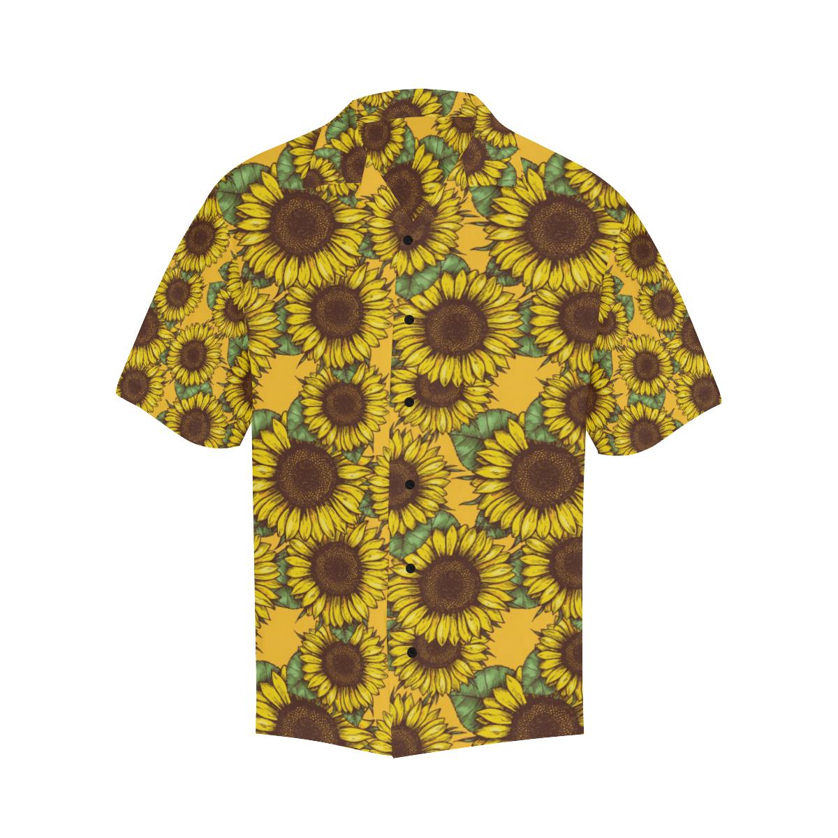 Sunflower Pattern Print Design SF04 Men Hawaiian Shirt-JorJune