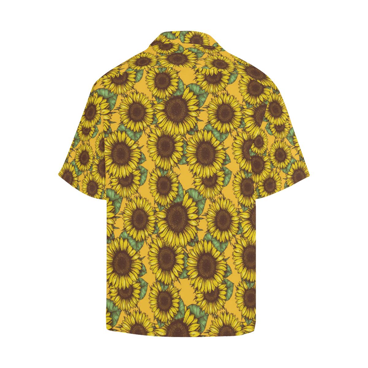 Sunflower Pattern Print Design SF04 Men Hawaiian Shirt-JorJune
