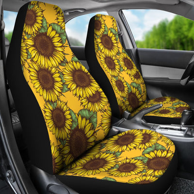 Sunflower Pattern Print Design SF04 Universal Fit Car Seat Covers-JorJune