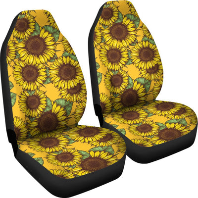 Sunflower Pattern Print Design SF04 Universal Fit Car Seat Covers-JorJune