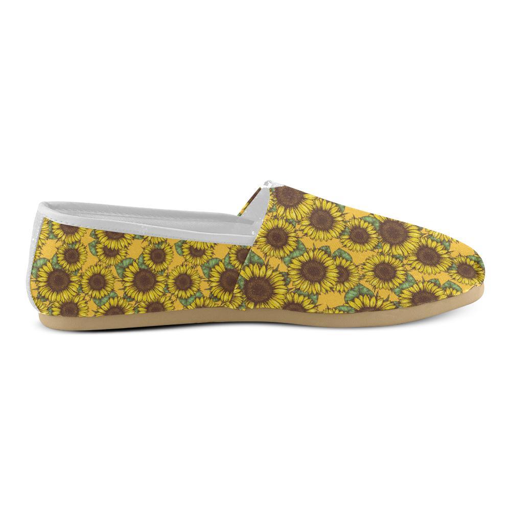 Sunflower Pattern Print Design SF04 Women Casual Shoes-JorJune.com