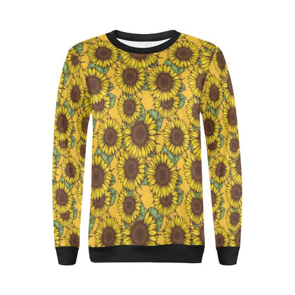 Sunflower Pattern Print Design SF04 Women Long Sleeve Sweatshirt-JorJune