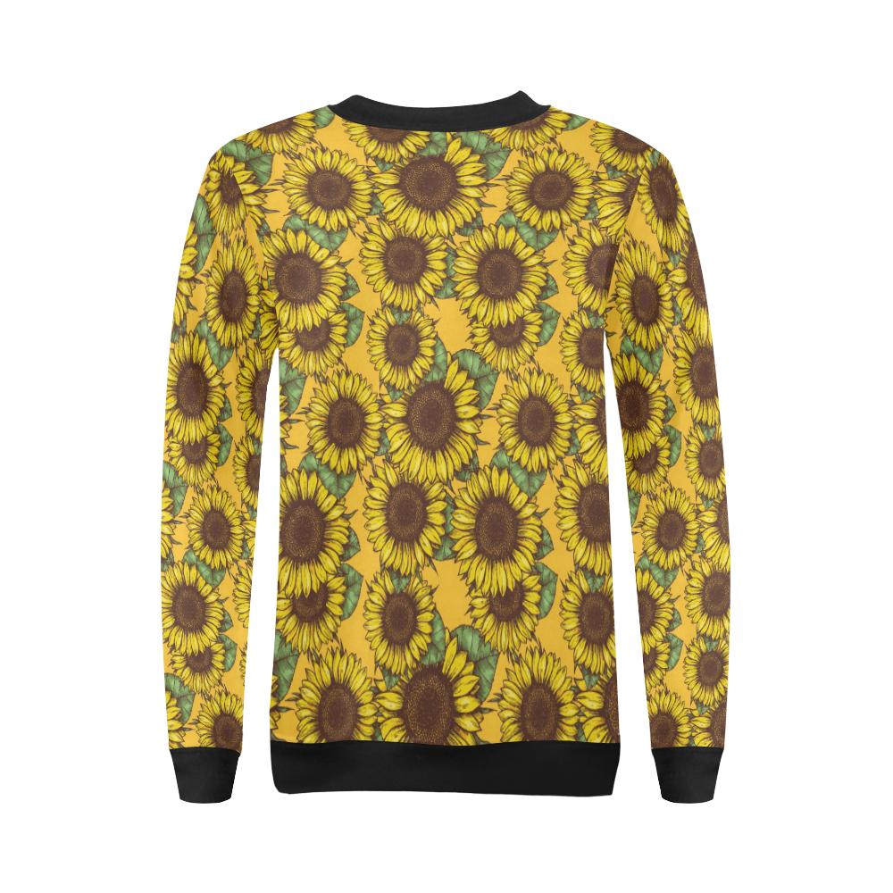 Sunflower Pattern Print Design SF04 Women Long Sleeve Sweatshirt-JorJune