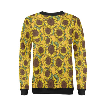 Sunflower Pattern Print Design SF04 Women Long Sleeve Sweatshirt-JorJune
