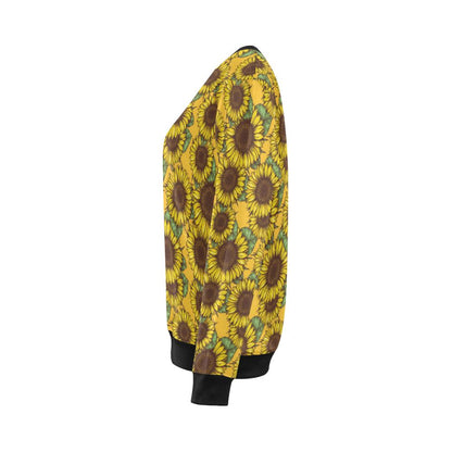 Sunflower Pattern Print Design SF04 Women Long Sleeve Sweatshirt-JorJune