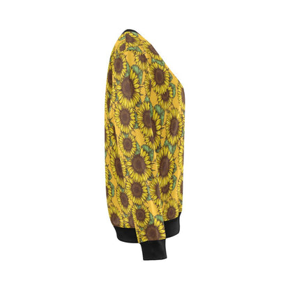 Sunflower Pattern Print Design SF04 Women Long Sleeve Sweatshirt-JorJune
