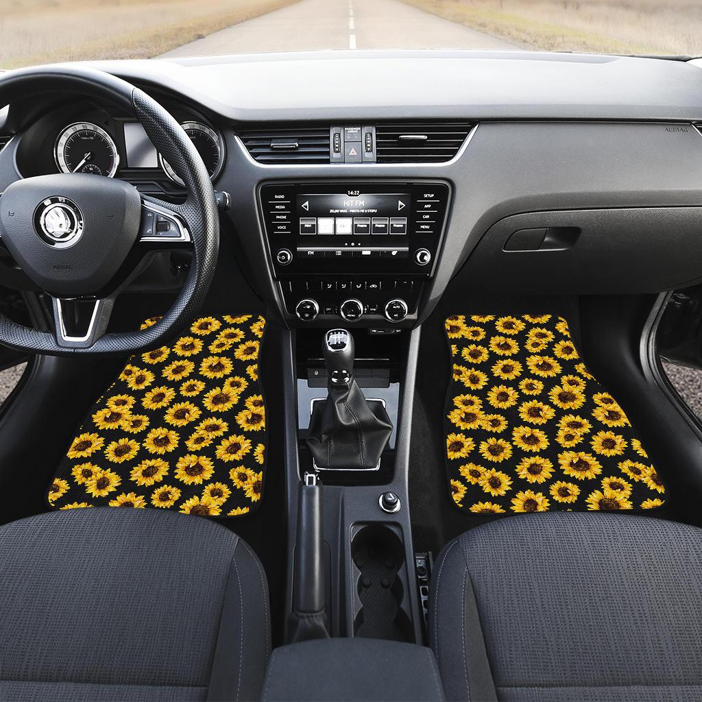 Sunflower Pattern Print Design SF05 Car Floor Mats-JORJUNE.COM