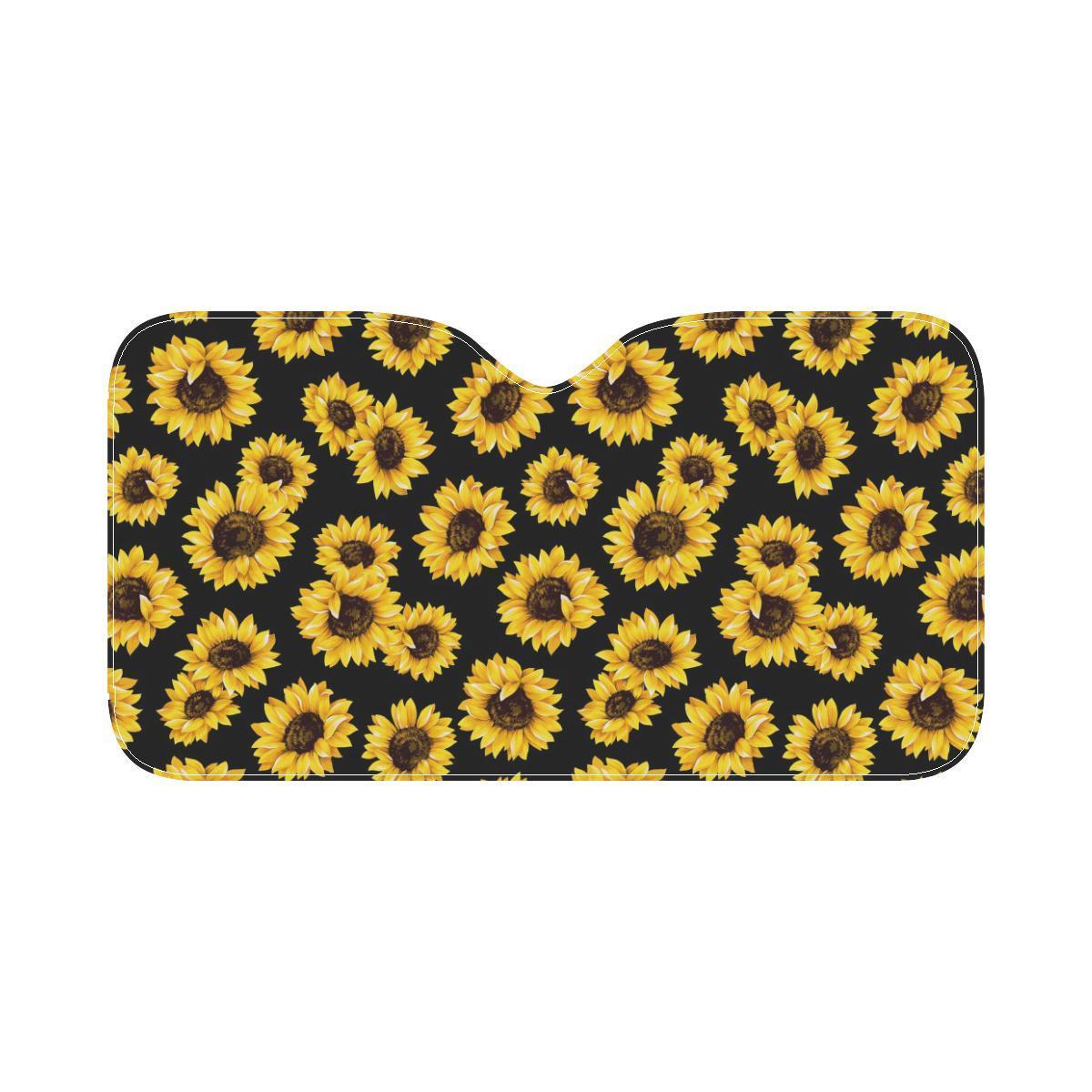 Sunflower Pattern Print Design SF05 Car Sun Shade-JorJune