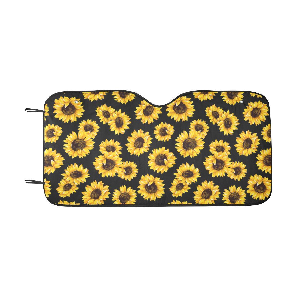 Sunflower Pattern Print Design SF05 Car Sun Shade-JorJune