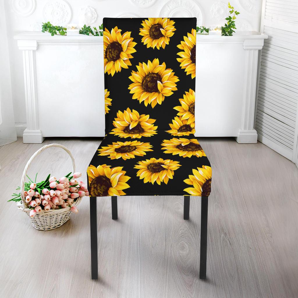 Sunflower Pattern Print Design SF05 Dining Chair Slipcover-JORJUNE.COM