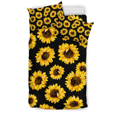 Sunflower Pattern Print Design SF05 Duvet Cover Bedding Set-JORJUNE.COM