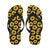 Sunflower Pattern Print Design SF05 Flip Flops-JorJune