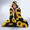 Sunflower Pattern Print Design SF05 Hooded Blanket-JORJUNE.COM