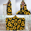 Sunflower Pattern Print Design SF05 Hooded Blanket-JORJUNE.COM