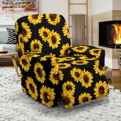 Sunflower Pattern Print Design SF05 Recliner Slipcover-JORJUNE.COM