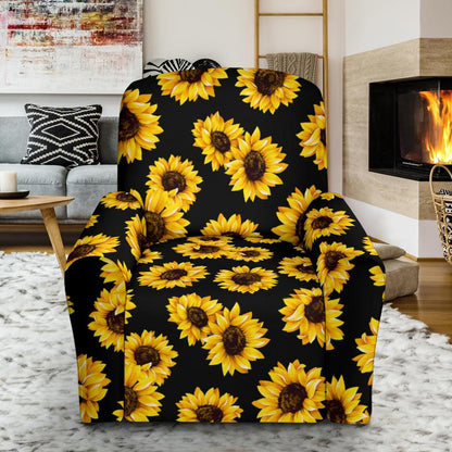 Sunflower Pattern Print Design SF05 Recliner Slipcover-JORJUNE.COM