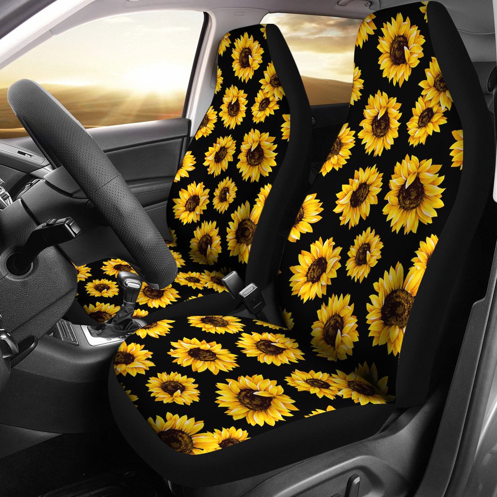 Sunflower Pattern Print Design SF05 Universal Fit Car Seat Covers-JorJune