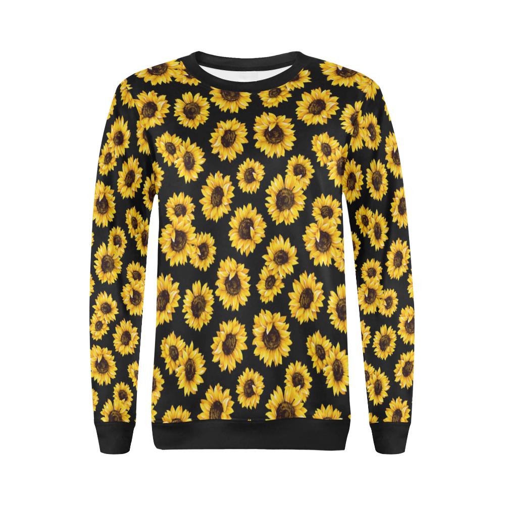 Sunflower Pattern Print Design SF05 Women Long Sleeve Sweatshirt-JorJune