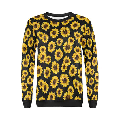 Sunflower Pattern Print Design SF05 Women Long Sleeve Sweatshirt-JorJune