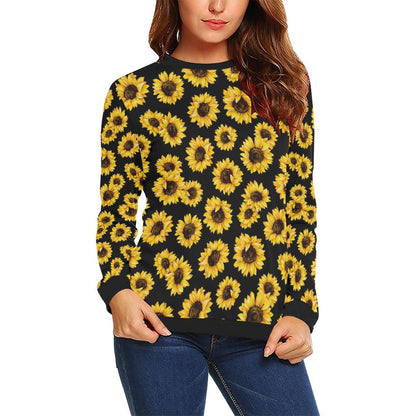 Sunflower Pattern Print Design SF05 Women Long Sleeve Sweatshirt-JorJune