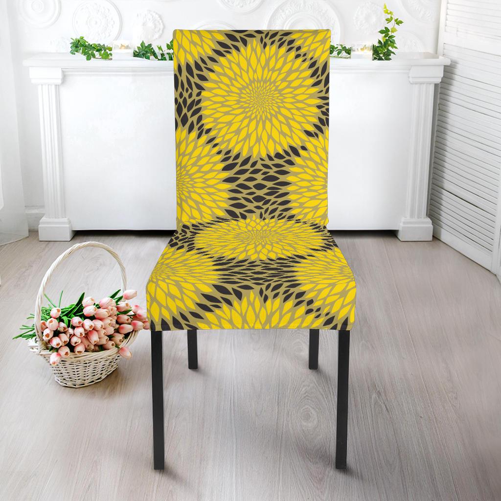 Sunflower Pattern Print Design SF06 Dining Chair Slipcover-JORJUNE.COM