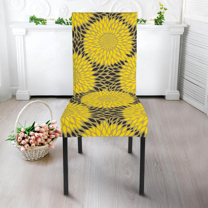 Sunflower Pattern Print Design SF06 Dining Chair Slipcover-JORJUNE.COM