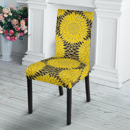 Sunflower Pattern Print Design SF06 Dining Chair Slipcover-JORJUNE.COM