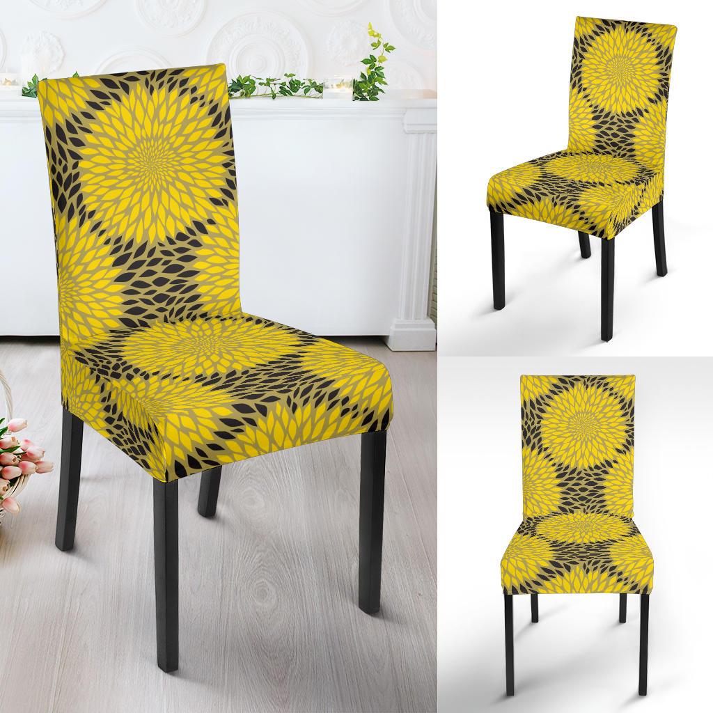 Sunflower Pattern Print Design SF06 Dining Chair Slipcover-JORJUNE.COM