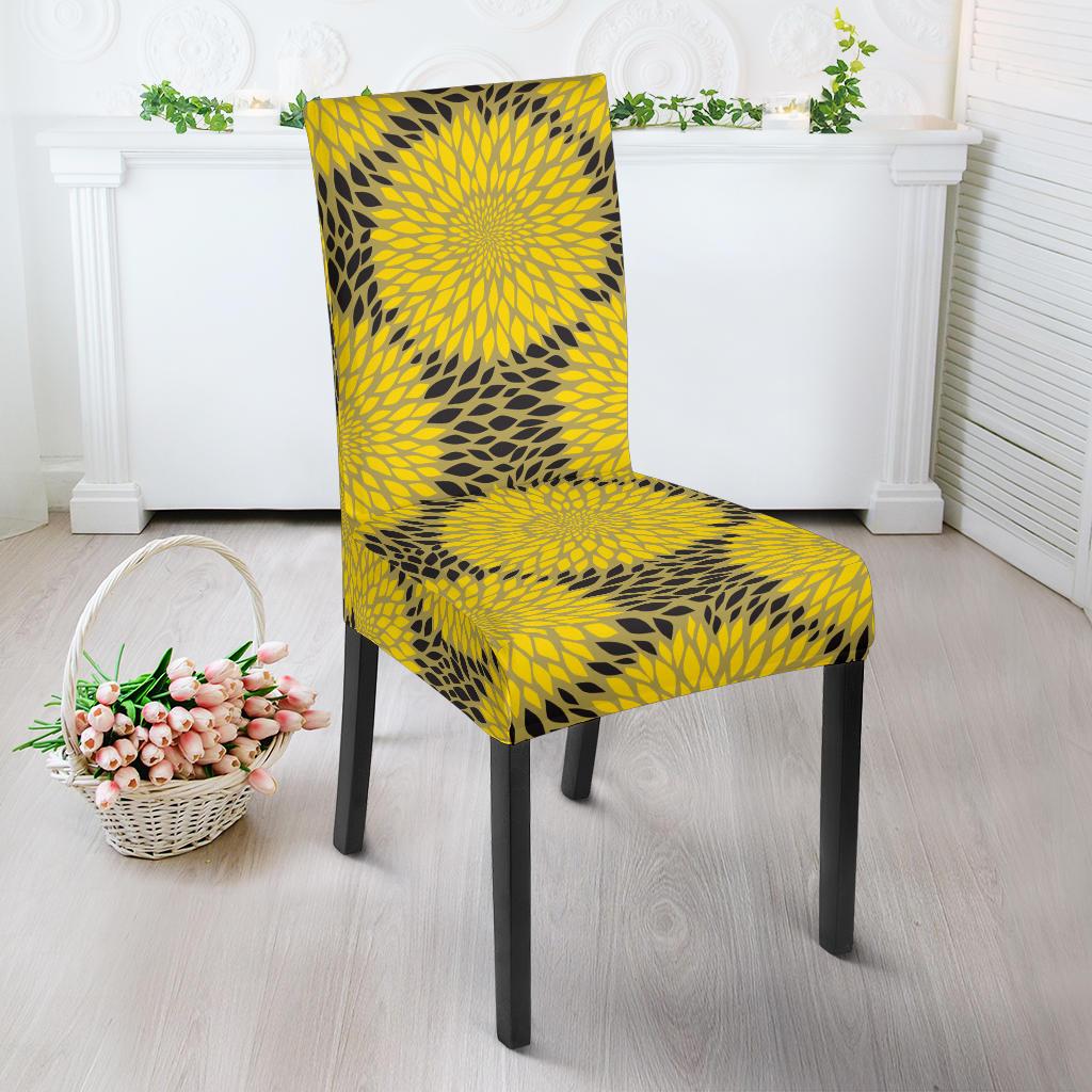 Sunflower Pattern Print Design SF06 Dining Chair Slipcover-JORJUNE.COM