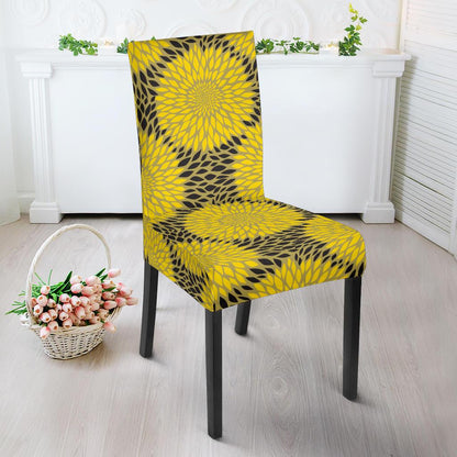Sunflower Pattern Print Design SF06 Dining Chair Slipcover-JORJUNE.COM