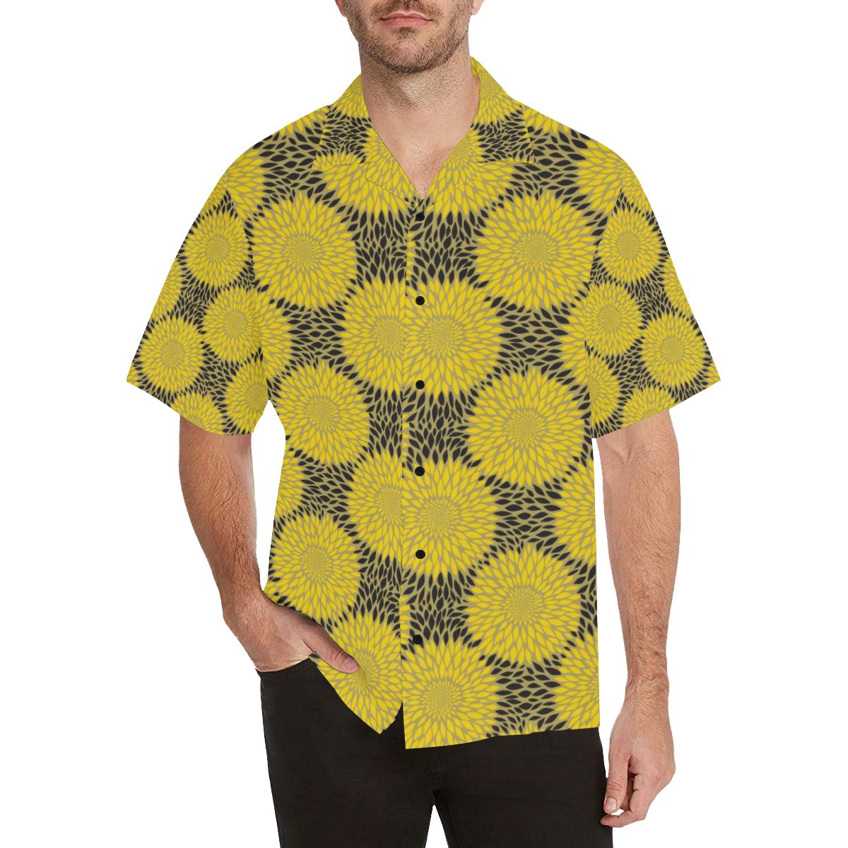 Sunflower Pattern Print Design SF06 Men Hawaiian Shirt-JorJune