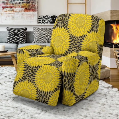 Sunflower Pattern Print Design SF06 Recliner Slipcover-JORJUNE.COM