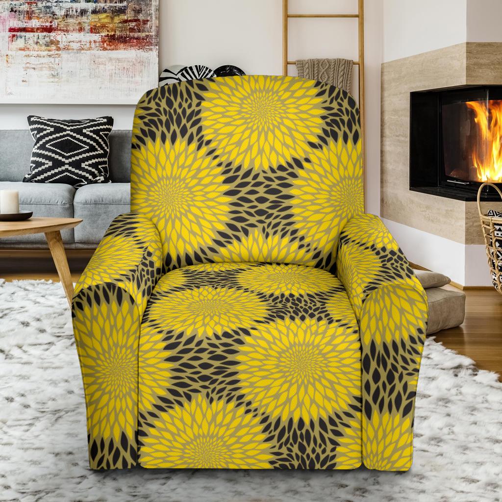 Sunflower Pattern Print Design SF06 Recliner Slipcover-JORJUNE.COM