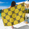 Sunflower Pattern Print Design SF06 Sarong Pareo Wrap-JORJUNE.COM